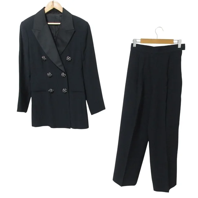 Max Mara Pianoforte Di Jacket Trousers Pants Suit Set Navy 38 in Navy from The Reluxe, photo 1 of 1