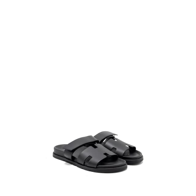 Hermès size 41 Men's chypre sandals black SHW in Black Leather from EMIER, photo 1 of 1