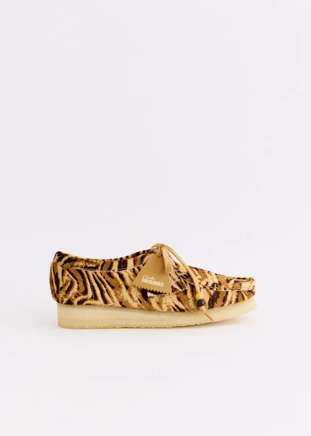 Clarks Women's Wallabee Shoes in Tiger Print, image 1 of 1 from Incu