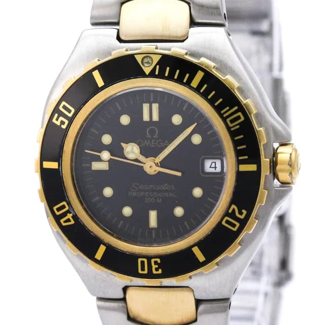 Omega Seamaster Professional 18K Gold Steel Ladies Watch 796.1041 Polished in Black from Elady, photo 1 of 1