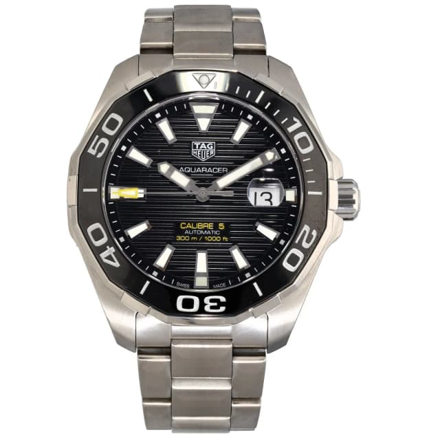 TAG Heuer Aquaracer WAY201A 43mm Stainless Steel Watch from H&T, photo 1 of 1