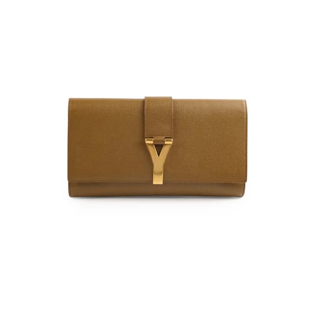 Saint Laurent Chyc Clutch Tan in Brown Leather from The Purse Affair, photo 1 of 1
