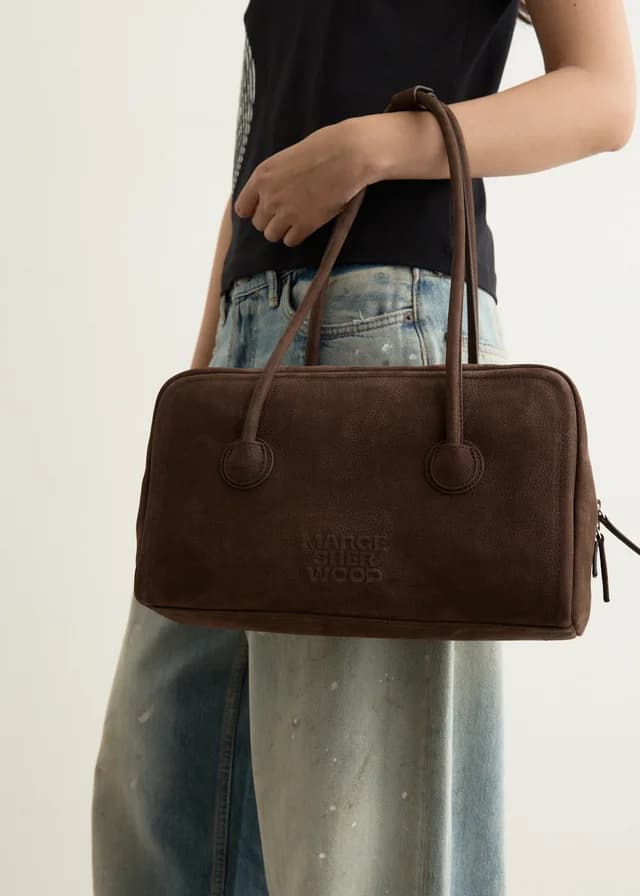 MARGESHERWOOD Soft Boston Bag in HUSH NUBUCK, image 1 of 1 from Incu