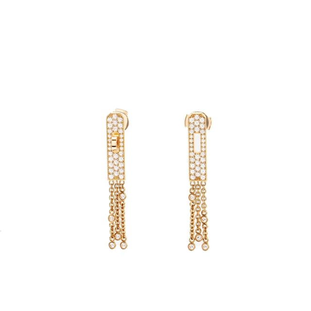 Hermès Kelly Gavroche Earrings Rose Gold, Diamonds in Pink from EMIER, photo 1 of 1