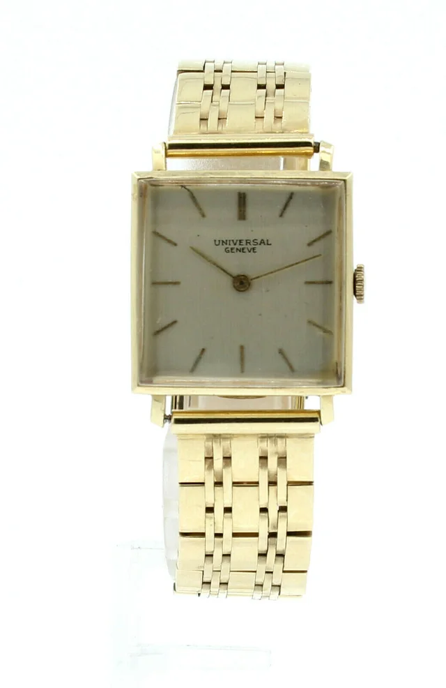 Vintage 14K Yellow Gold Mechanical Square Men's Watch 57.3g | Universal Genève | Buy at in Yellow from Truefacet, photo 1 of 1