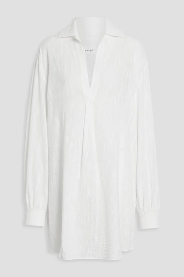 The Line By K Slub Cotton Shirt Dress in White, image 1 of 1 from THE OUTNET