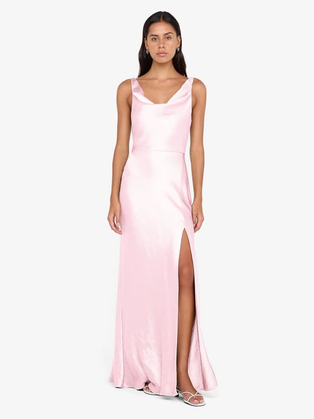 Bec&Bridge AUSTEN COWL NECK MAXI DRESS - POWDER PINK, image 1 of 1 from BEC + BRIDGE