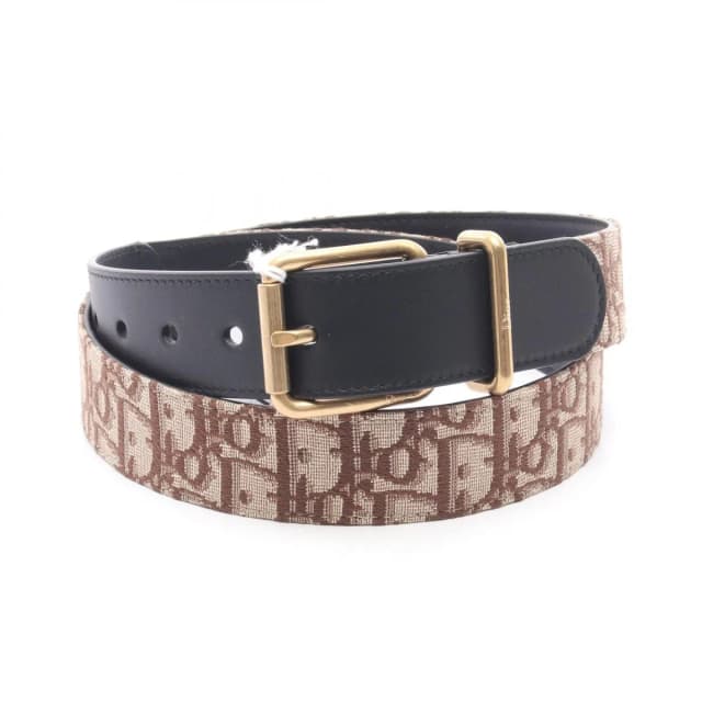 Dior Belt Oblique Brown Canvas Leather in Brown Canvas from The Reluxe, photo 1 of 1