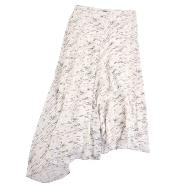 Fendi Skirt Long All Over Pattern Silk in Silk from The Reluxe, photo 1 of 1