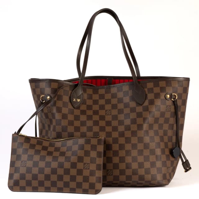 Louis Vuitton Neverfull MM in Brown Leather from H&T, photo 1 of 1