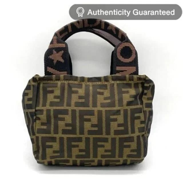 Fendi FF Vintage Zucca Canvas Mini Bag Small Handbag Tan Brown Y2 in Brown Canvas from The Reluxe, photo 1 of 1
