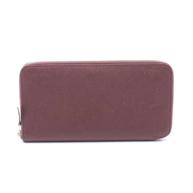 Hermès Round Wallet Azap Long Silk In Rouge Ash Leather Long in Red Silk from The Reluxe, photo 1 of 1