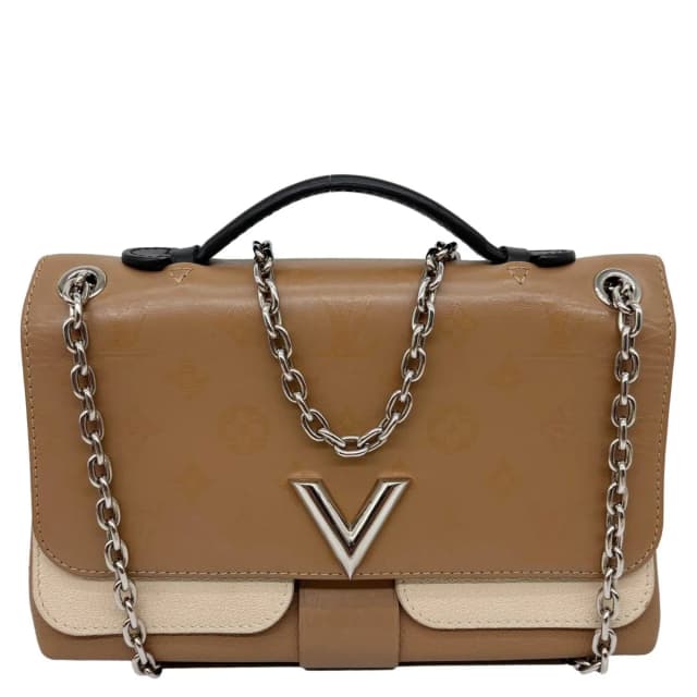 Louis Vuitton Very Chain Monogram Leather Shoulder Bag Brown in Brown Leather from Dallas Designer Handbags, photo 1 of 1