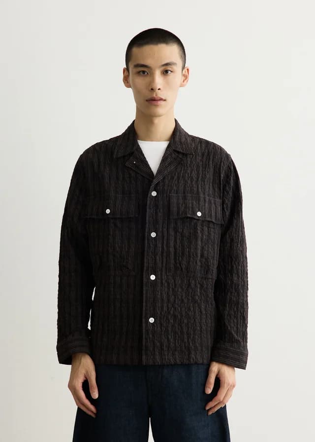 Norse Projects Mols Hunting Check Shirt in Delicioso Brown, image 1 of 1 from Incu