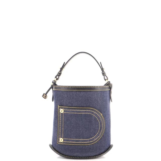 Delvaux Mini Pin Bucket Bag in blue Denim from Poshmark, photo 1 of 1