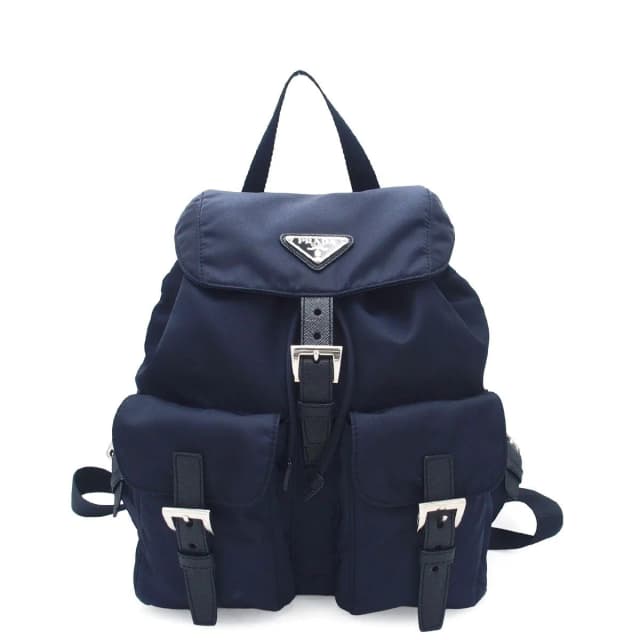 Prada Small Re-Nylon Backpack Blue Nylon in Blue Nylon from The Reluxe, photo 1 of 1