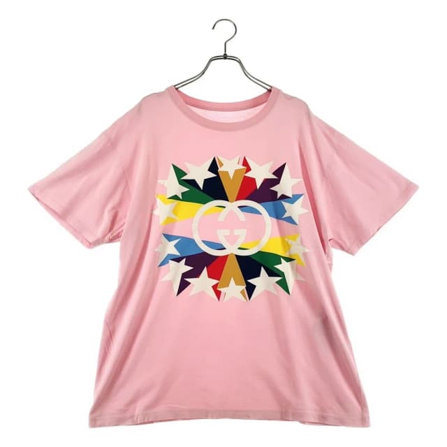 Gucci Inter Locking Star Print T-Shirt L Pink in Pink from The Reluxe, photo 1 of 1