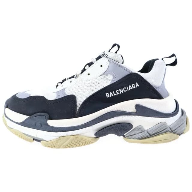 Balenciaga Triple S Low-Top Sneakers White Black in Black from The Reluxe, photo 1 of 1