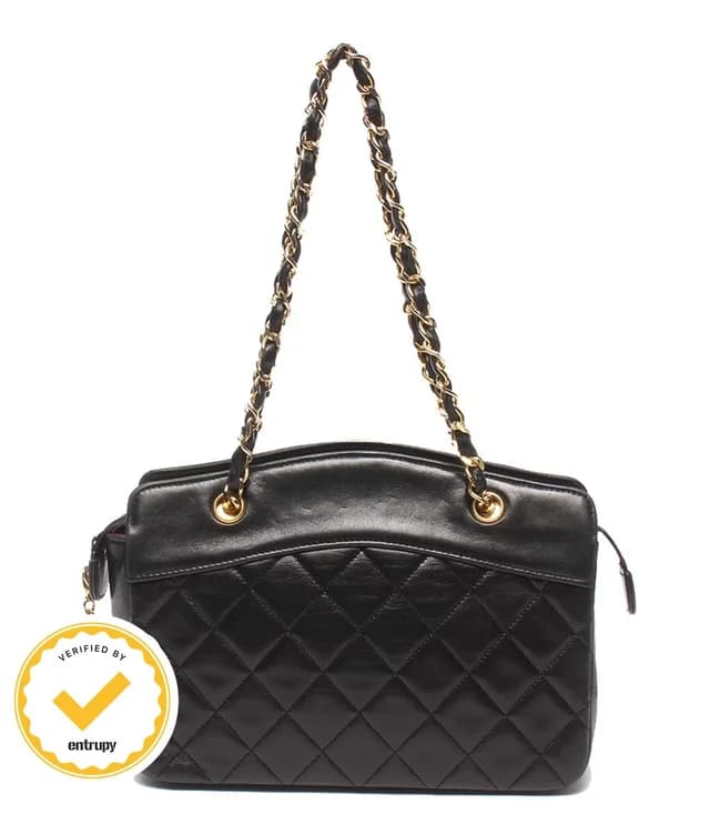 Chanel Chain Handbag Gold Quilted Lambskin in Gold Lambskin from The Reluxe, photo 1 of 1