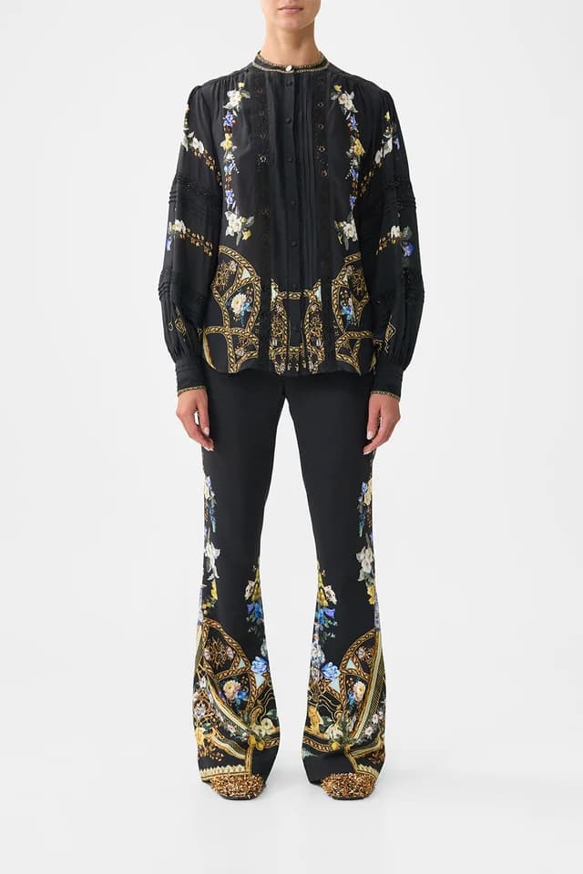 Camilla eBoutique BLOUSON SLEEVE BLOUSE WITH YOKE OTTOMAN ELEGANCE, image 1 of 1 from CAMILLA