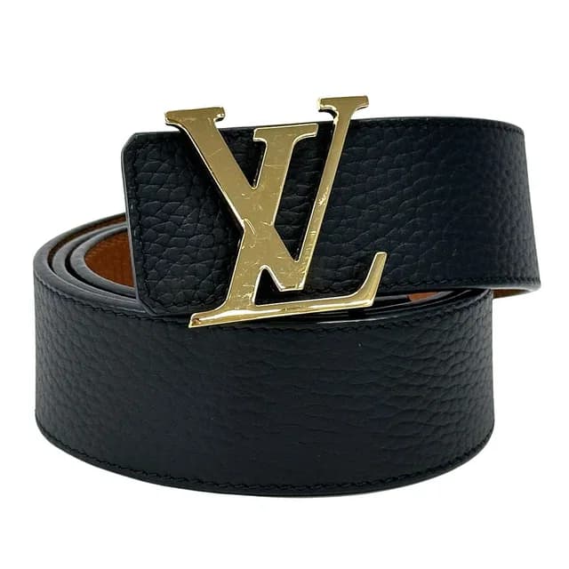 Louis Vuitton Belt Leather Ceinture Reversible Black Brown Gold 85 34 Logo Adult in Black Leather from The Reluxe, photo 1 of 1