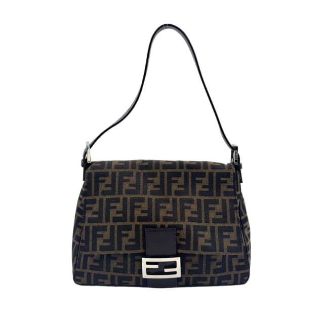 Fendi Zucca Mamma Bucket Leather Canvas Brown Handbag Silver in Brown Canvas from The Reluxe, photo 1 of 1