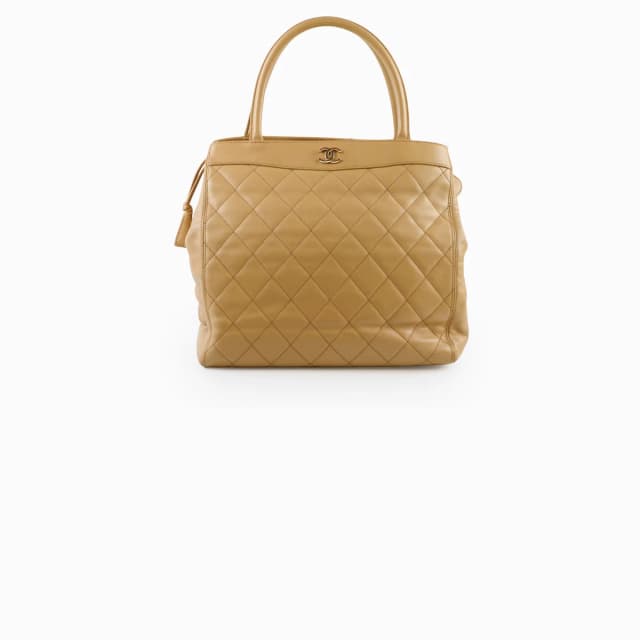 Chanel Beige Quilted Tote Bag in Beige Leather from The Purse Affair, photo 1 of 1