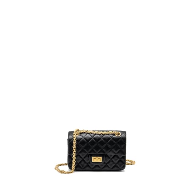 Chanel Mini 2.55 Reissue Aged Calfskin Black GHW (Microchip) in Black Calfskin from EMIER, photo 1 of 1