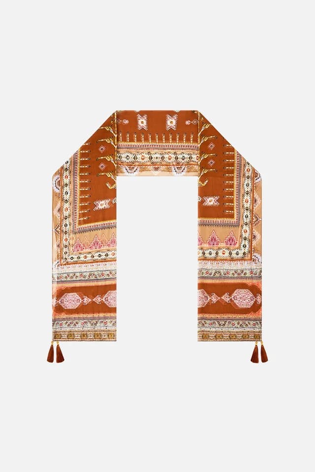 Camilla eBoutique LONG SILK CRINKLE CHIFFON SCARF FABRIC OF TIME, image 1 of 1 from CAMILLA
