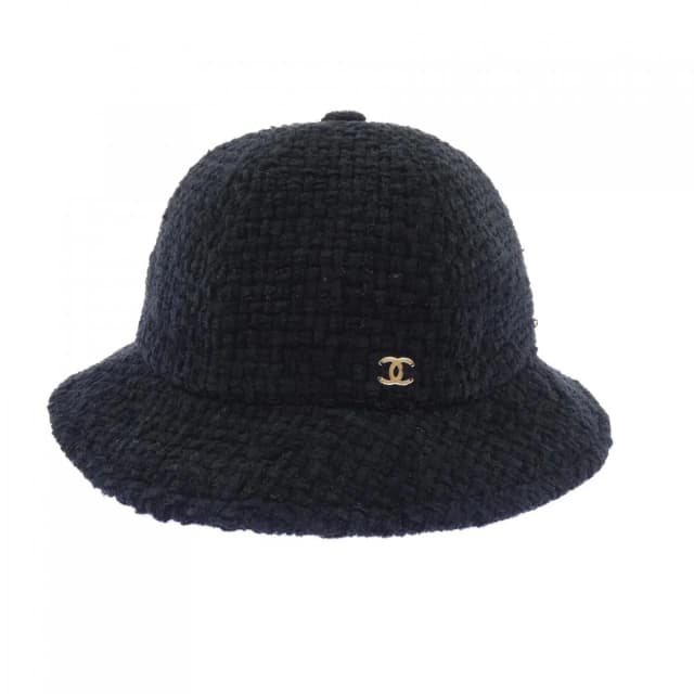Chanel Hat Black in Black Silk from The Reluxe, photo 1 of 1