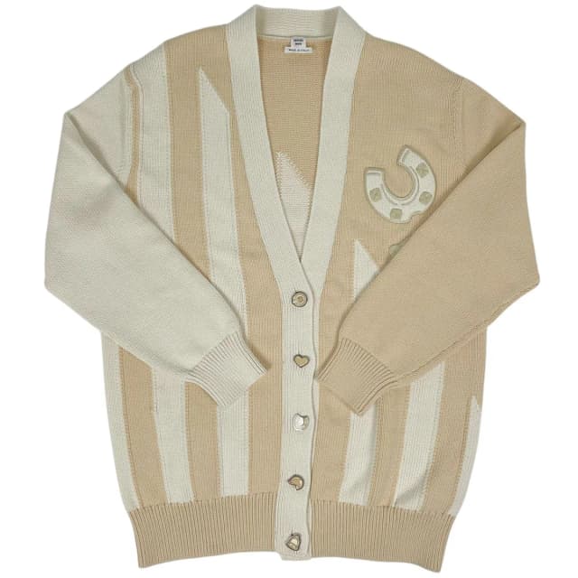 Hermès Knit Cardigan Top Cotton Nylon Beige in Beige Nylon from The Reluxe, photo 1 of 1