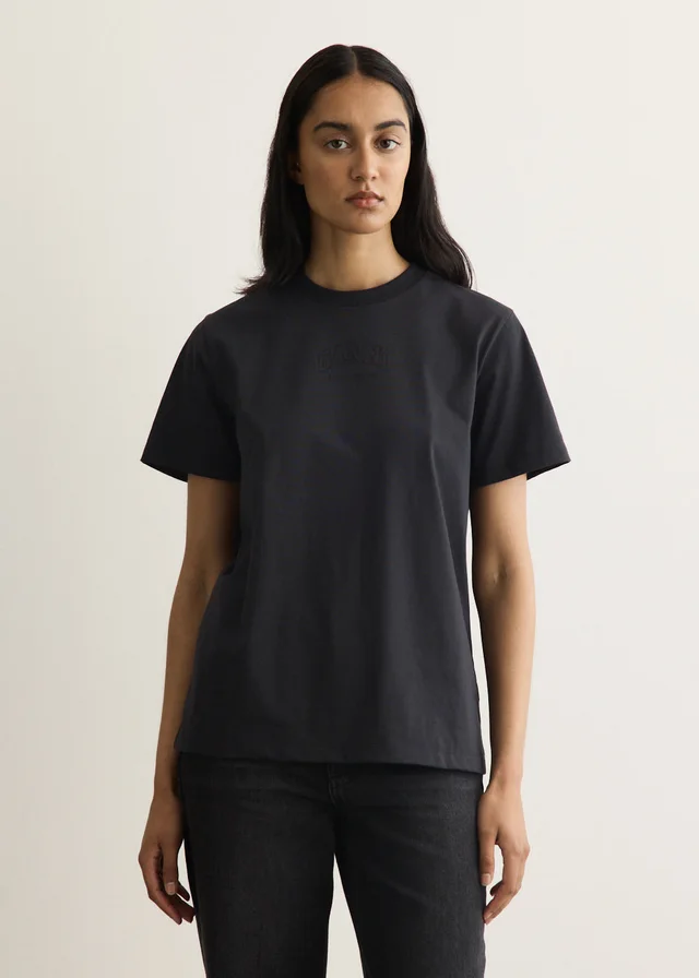 Ganni Essentials T-Shirt in Phantom, image 1 of 1 from Incu