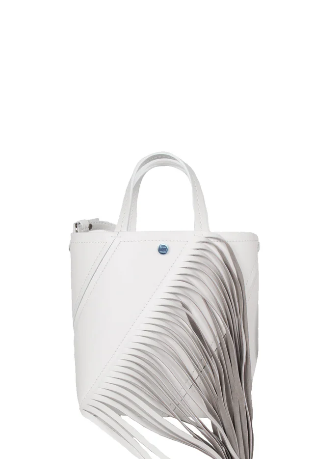 Proenza Schouler PS Small Hex Tote Fringe, Optic/Taupe, image 1 of 1 from Cultstatus
