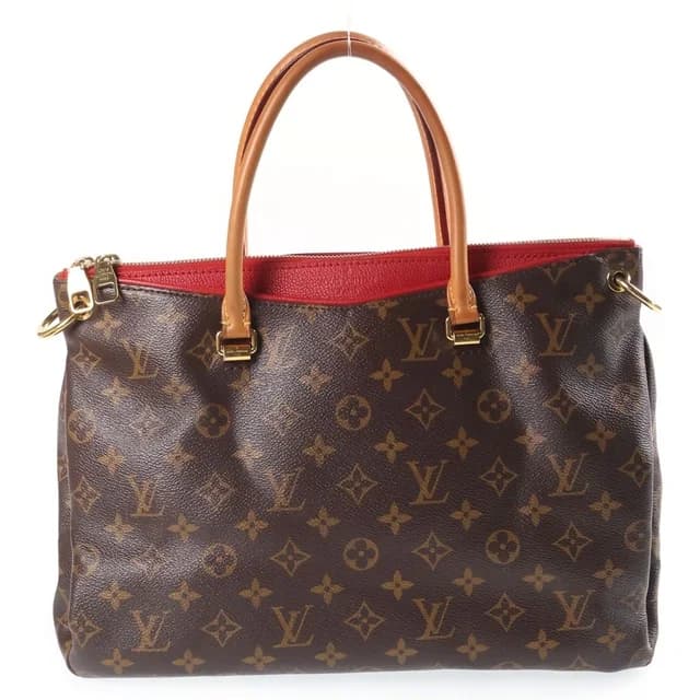 Louis Vuitton Monogram Pallas 2-Way Shoulder Bag Brown Red Leather Gold in Brown Leather from The Reluxe, photo 1 of 1