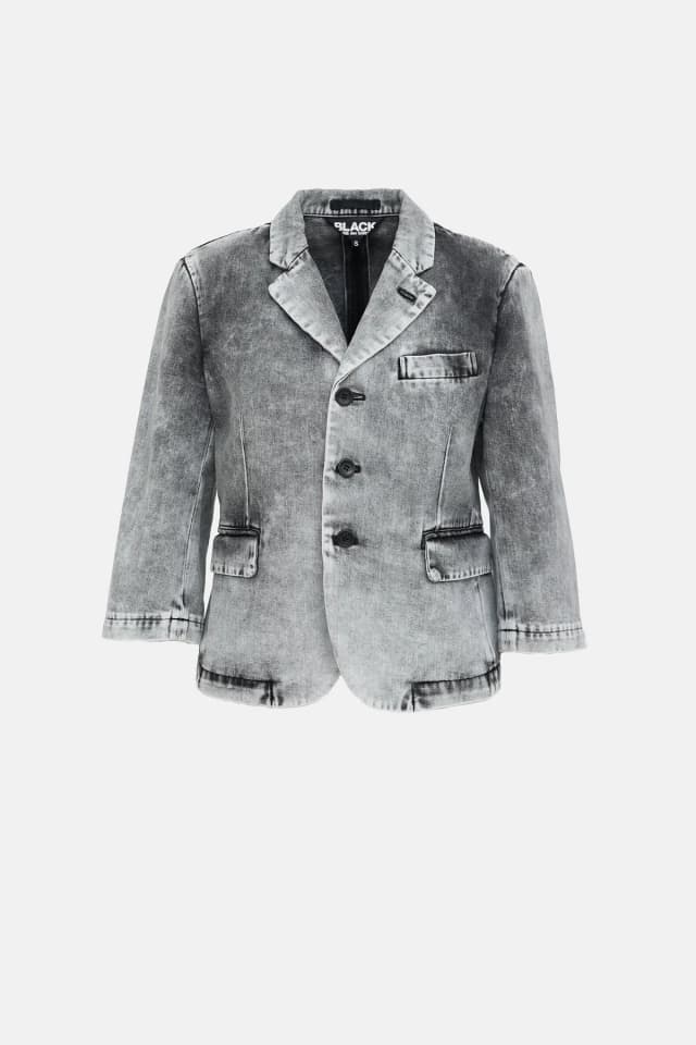 Comme des Garçons Washed Denim Blazer in Black Denim from VSP Consignment, photo 1 of 1
