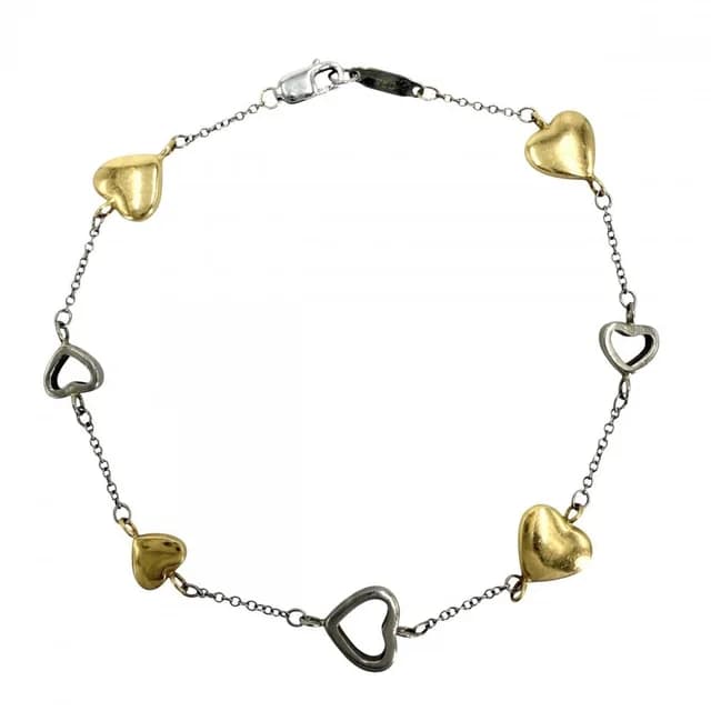 Tiffany & Co. Big Bracelet Multi Heart 18K Yellow Gold White Gold in White from The Reluxe, photo 1 of 1