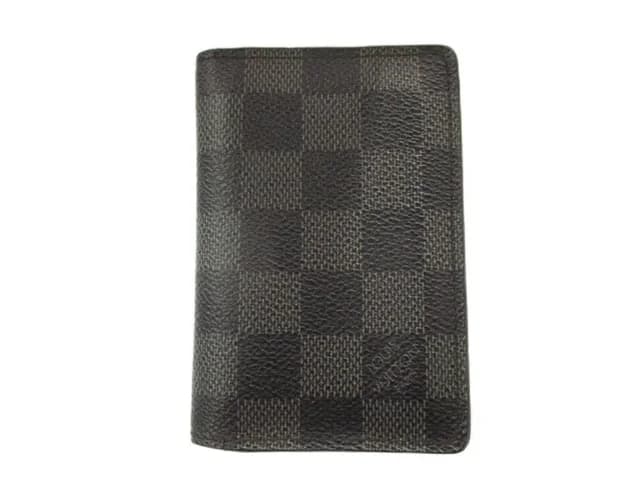 Louis Vuitton Card Case Pocket Organizer Damier Graphite Black Canvas Leather in Black Canvas from The Reluxe, photo 1 of 1