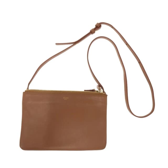 Celine by Phoebe Philo Trio Small Leather Shoulder Bag Brown in Brown Leather from The Reluxe, photo 1 of 1