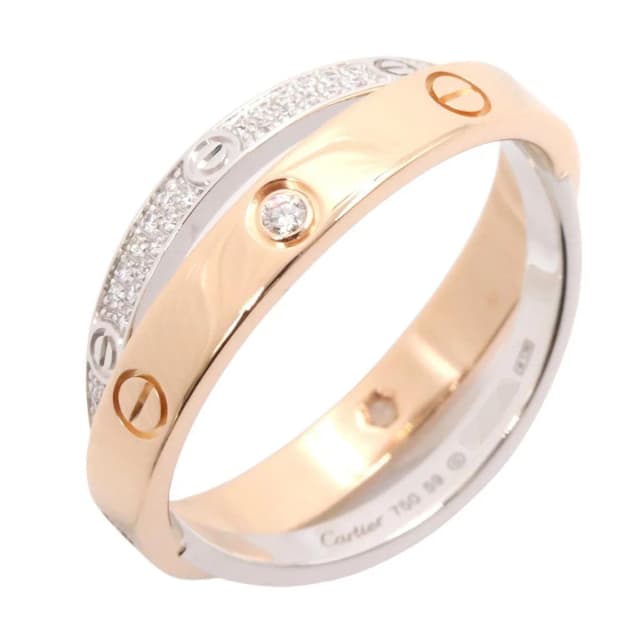 Cartier Ring Be Love Diamond 18k Pink Gold 18k White in White from The Reluxe, photo 1 of 1