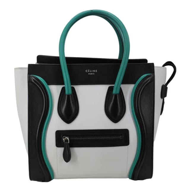 Celine Micro Luggage Calfskin Leather Tote Bag Tri-Color in Calfskin from Dallas Designer Handbags, photo 1 of 1