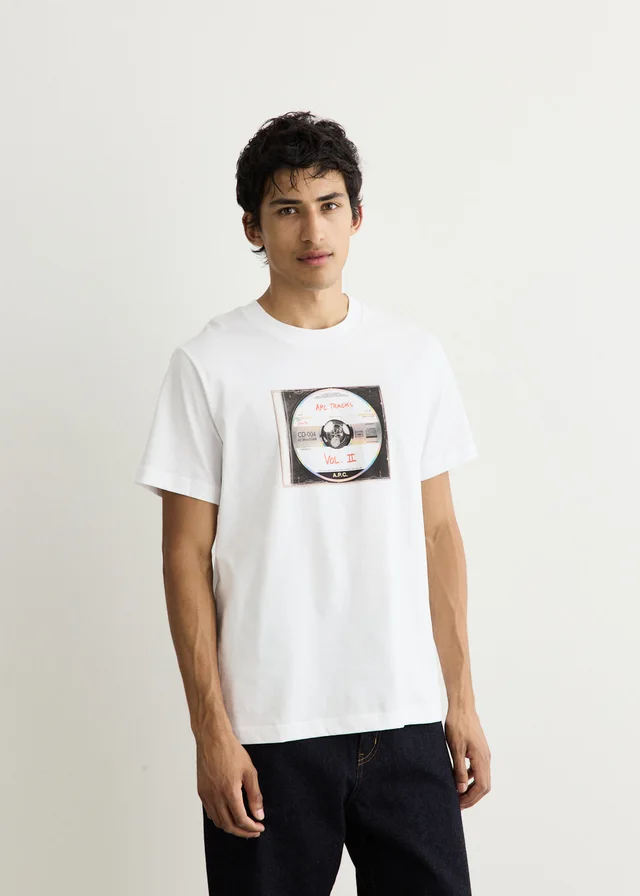 A.P.C. Tracks T-Shirt in AAB WHITE, image 1 of 1 from Incu