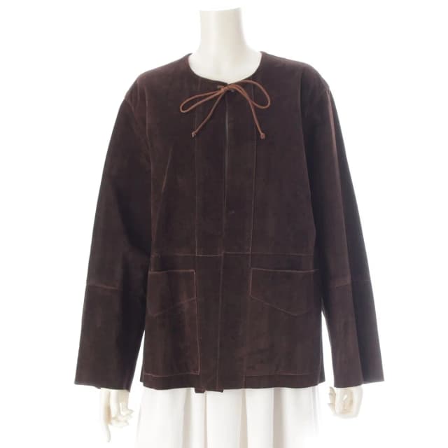 Miu Miu Vintage Leather Suede Jacket Brown in Brown Suede from The Reluxe, photo 1 of 1