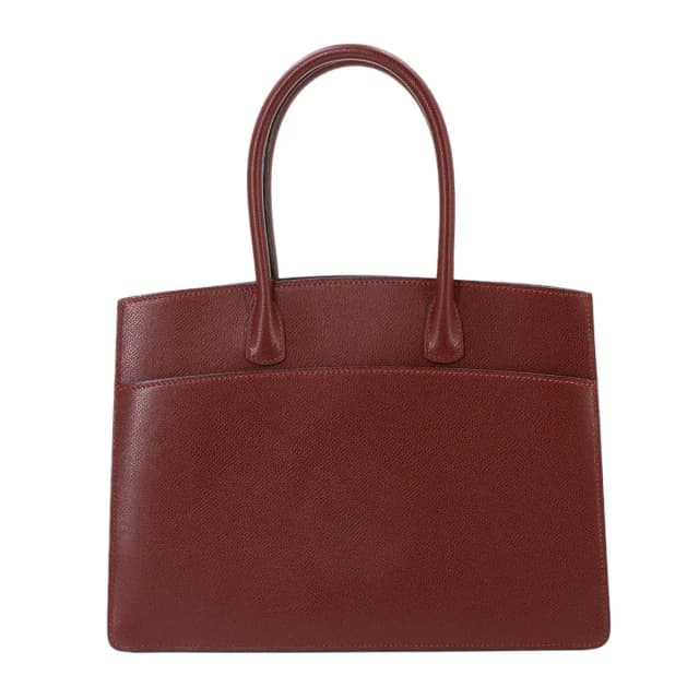 Hermès Bass PM Tote Bag Lycee Rouge Ash Red Gold in White Leather from The Reluxe, photo 1 of 1