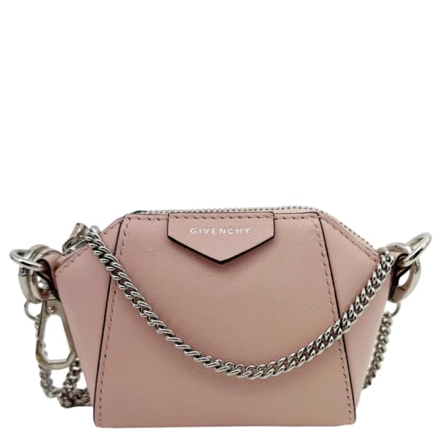 Givenchy Antigona Baby Leather Shoulder Bag Pink in Pink Leather from Dallas Designer Handbags, photo 1 of 1