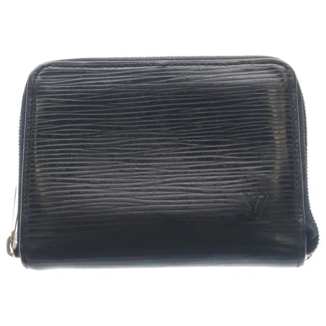 Louis Vuitton Epi Leather Wallet Zip Coin Case Black Silver in Black Leather from The Reluxe, photo 1 of 1