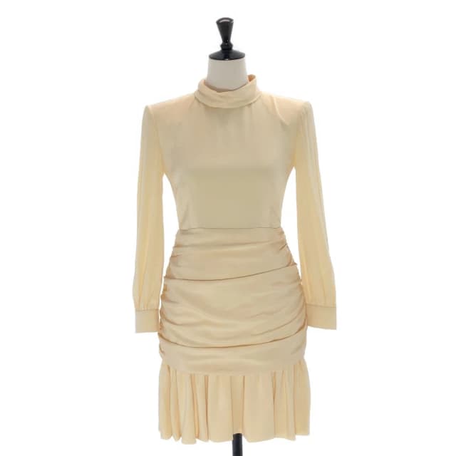 Gucci Silk Ruched Mini Dress Ivory 36 in White Silk from The Reluxe, photo 1 of 1