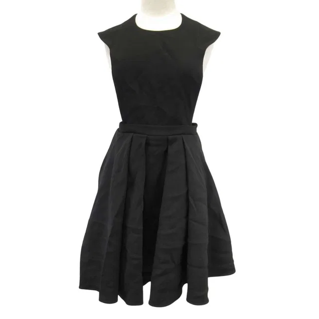 Dior Back Chien Dress Pleated Circular Skirt 38 Black in Black from The Reluxe, photo 1 of 1