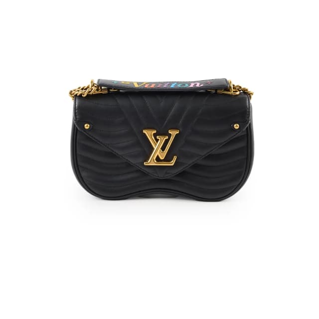 Louis Vuitton New Wave MM Bag Black in Black Leather from The Purse Affair, photo 1 of 1