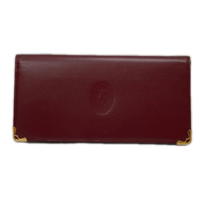 Cartier Wallet Billfold Must Bordeaux in Burgundy Leather from The Reluxe, photo 1 of 1