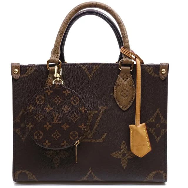 Louis Vuitton On The Go PM Handbag 2-Way Monogram Giant Reverse Gold in Gold Canvas from The Reluxe, photo 1 of 1